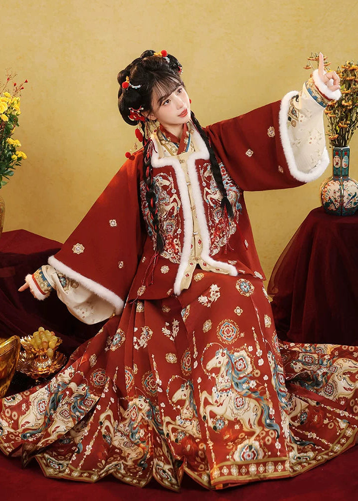 Celestial Steed | 3-Piece 2026 New Year Ming Hanfu (天马贺岁)