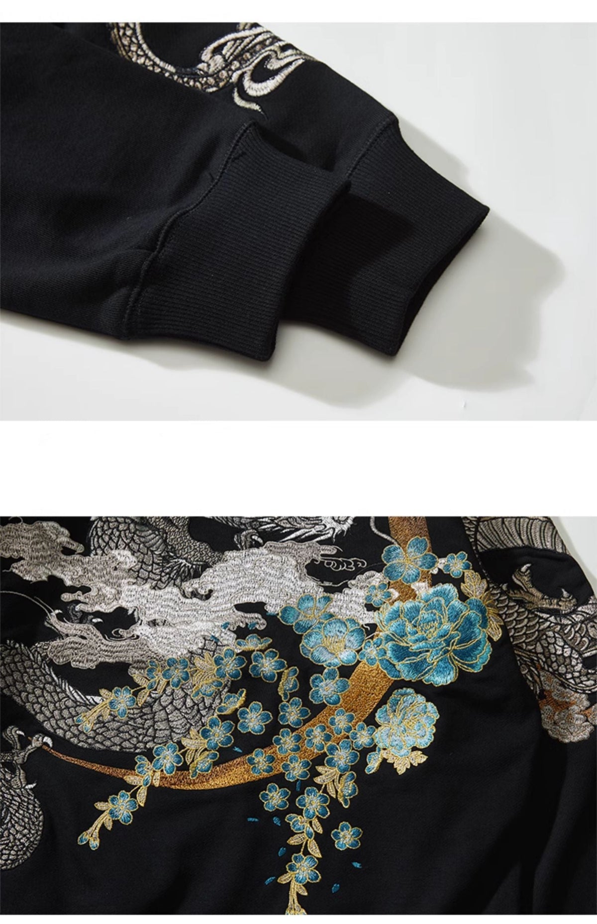 Dragon Moon | Embroidered Unisex Kimono Hoodie (朱雀龙)