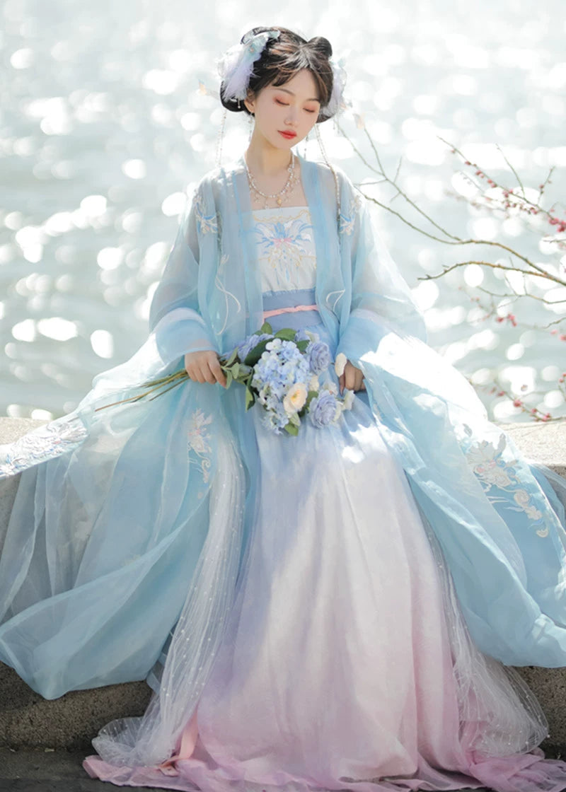 Pink Aqua | 4-Piece Hanfu Dress (水挼粉)