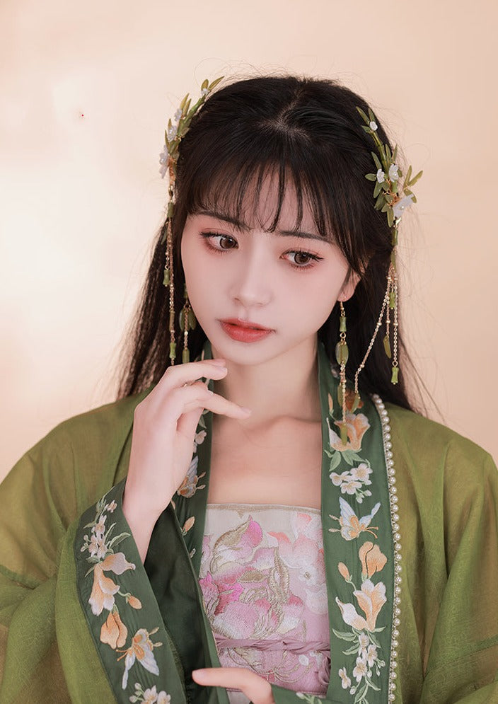 Lluvia de bambú | 2 horquillas de bambú (竹雨潇湘)