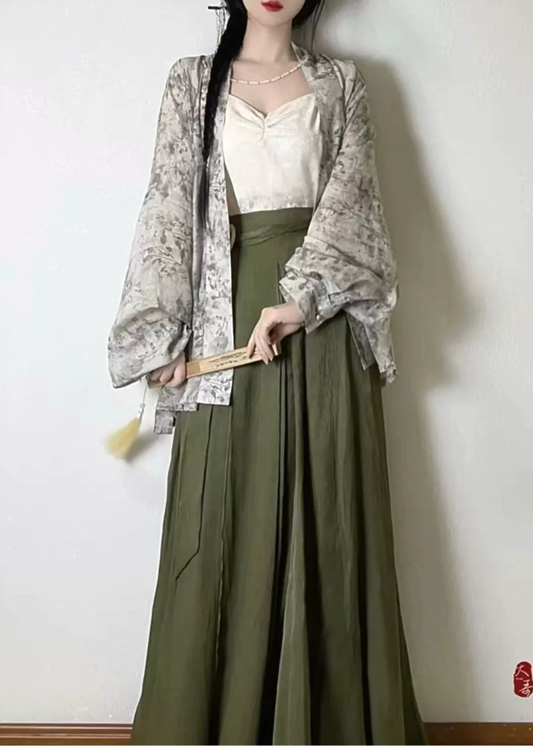 Pine Mist | 3-Piece Plus Pants Set (松间雾)