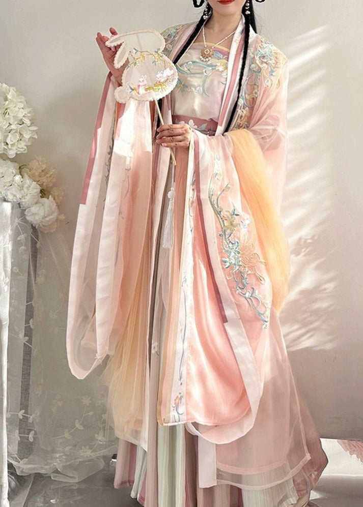 Blooming Flutter | 5-Piece Plus Embroidered Hanfu (蝶恋花海)