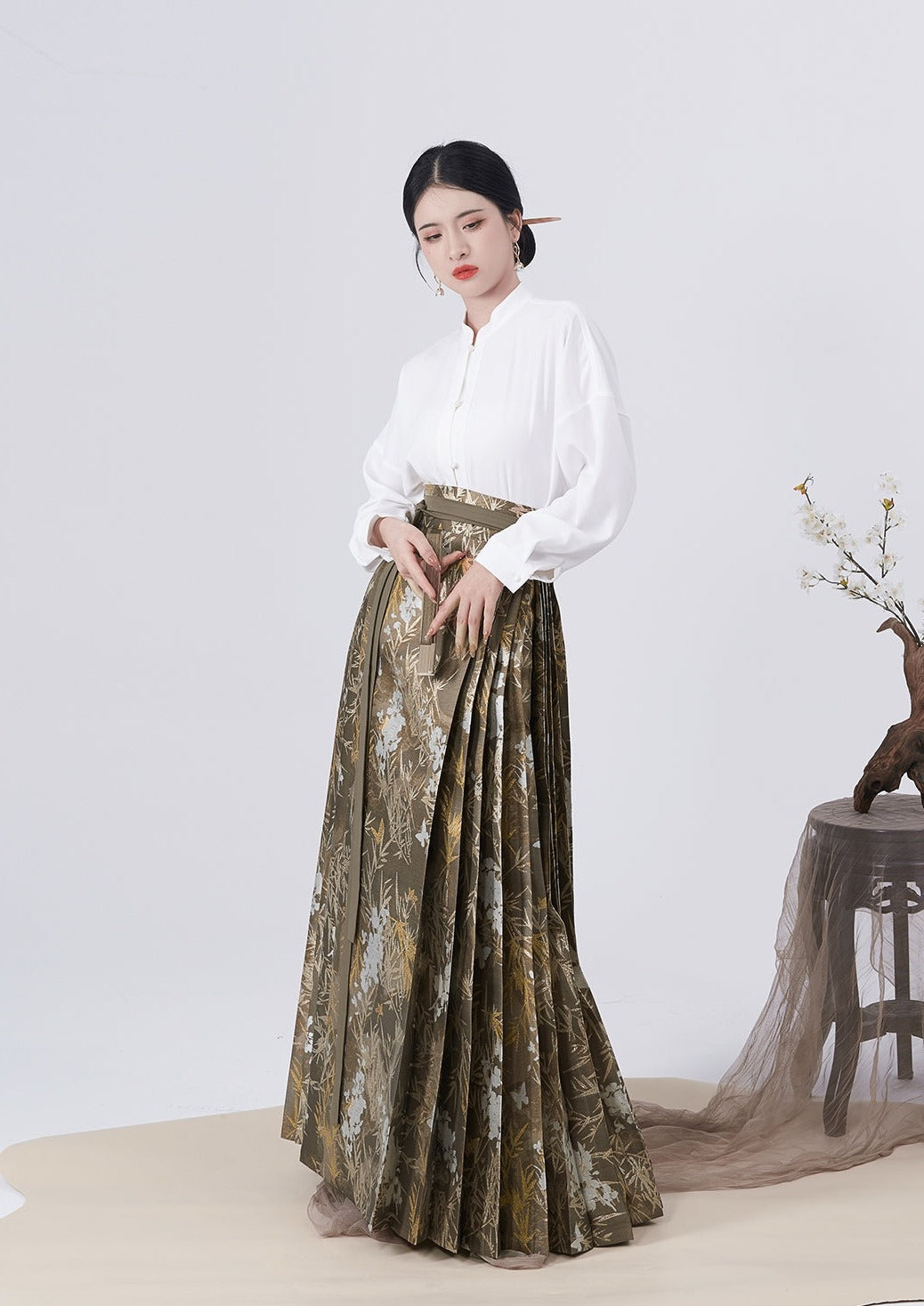 Orchid | 4-Pieces Modern Ma Mian Skirt Set (时兰)