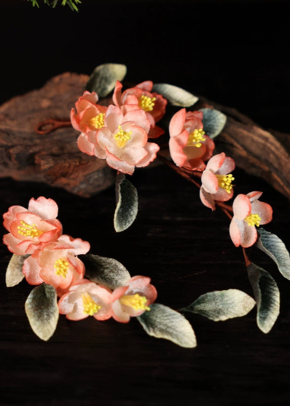 Apricot Blossom | 2-Piece Flower Hair Pieces (绛纱)
