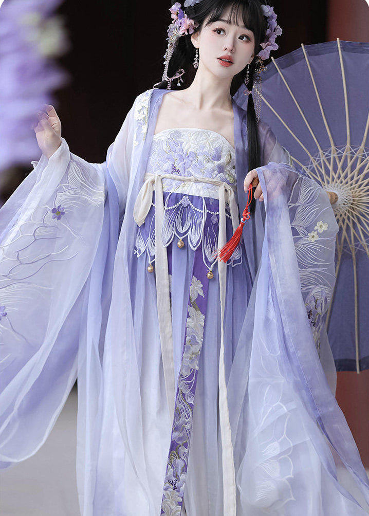 Wisteria Dream | 4-Piece Embroidered  Hanfu (芳华)