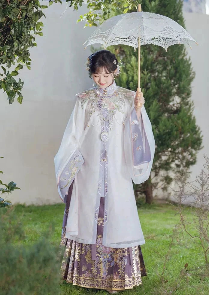 Wisteria Mist | 3-Pieces Hanfu Dress (紫雾青藤)