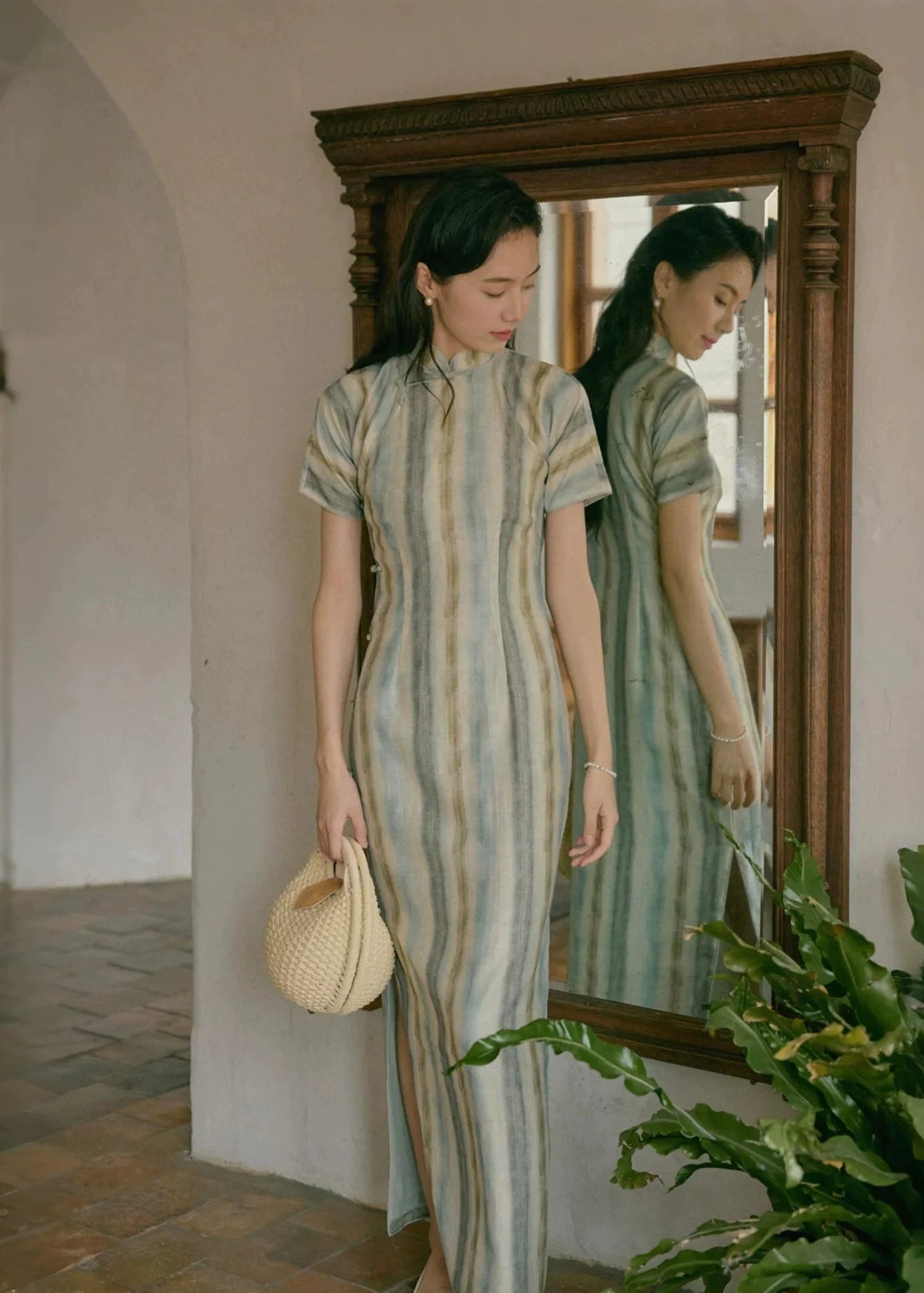 Azure Inkstone | 1930s Hong Kong Style Qipao (南乡子)