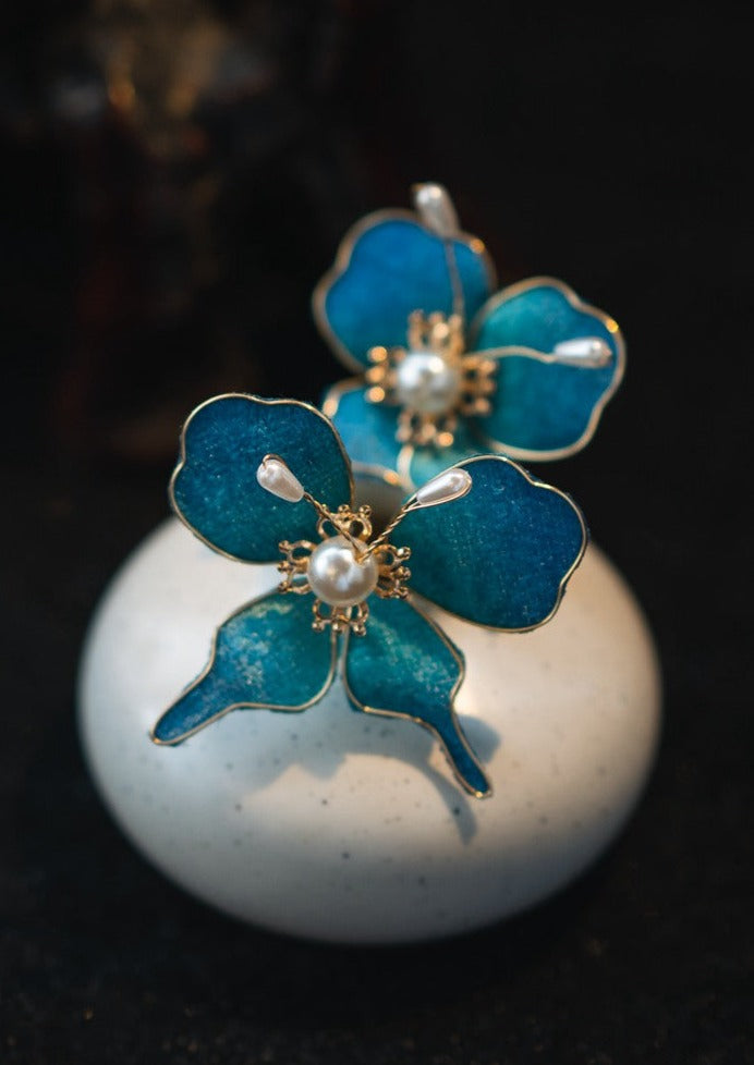 Blue Butterfly | 6-Pieces Fabric Hair Pieces (兰蝶)