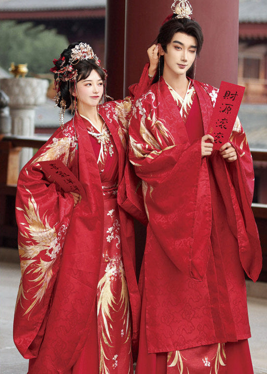 Crane Feathers | 3-Piece Wedding Hanfu (鹤羽红颜)
