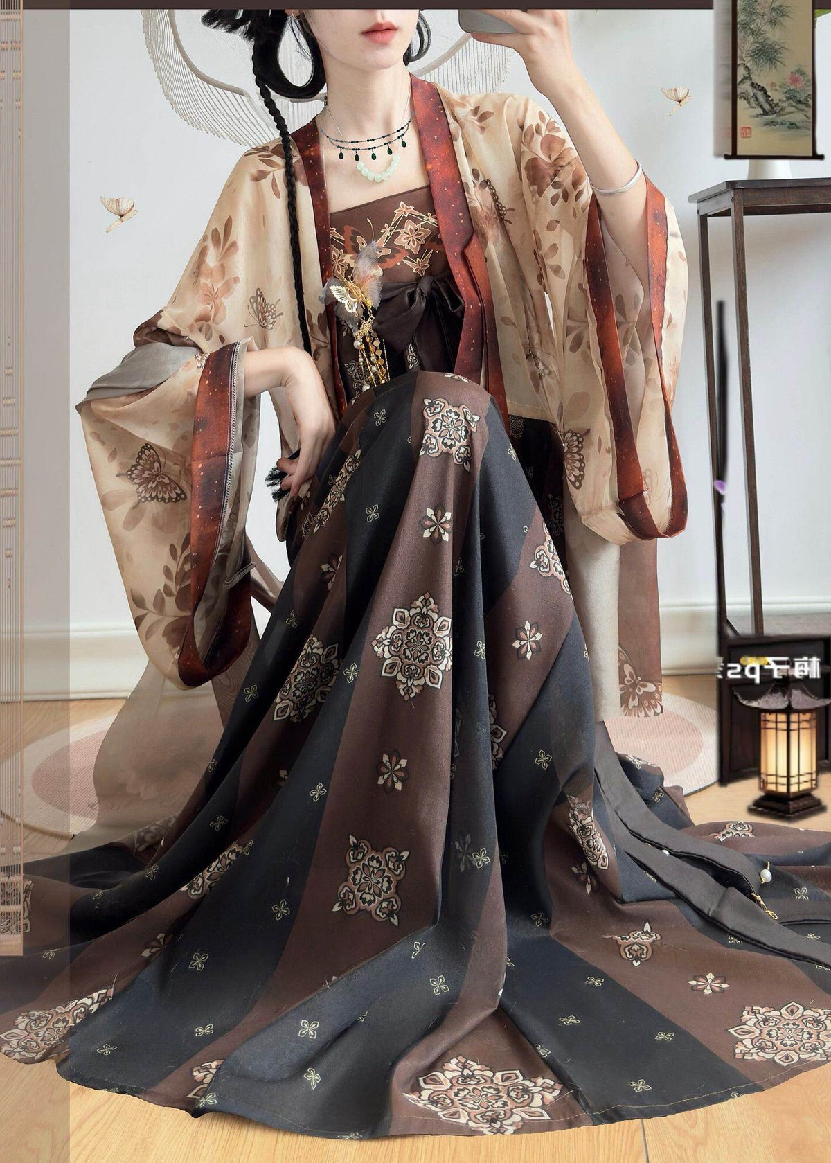 Mediados de verano | Hanfu de 3 piezas más (半夏)