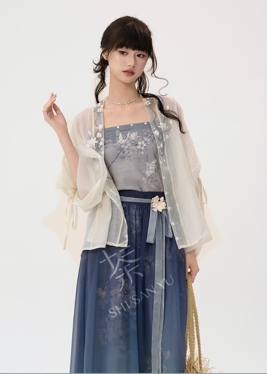 Magnolia Vase | 3-Piece Summer Modern Chinese Style Pants Set (玉兰瓶)