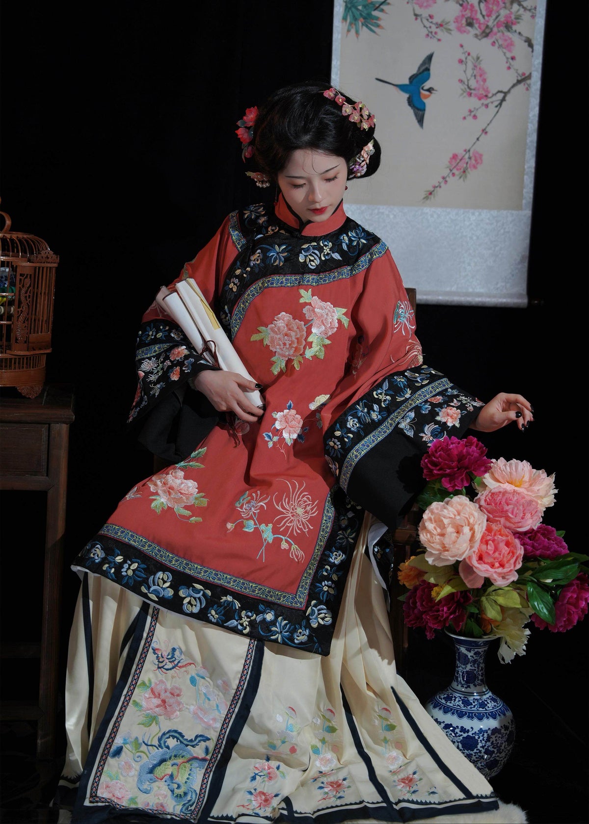 Luna Hazy | Vestido Hanfu Qing de dos piezas (胧月)
