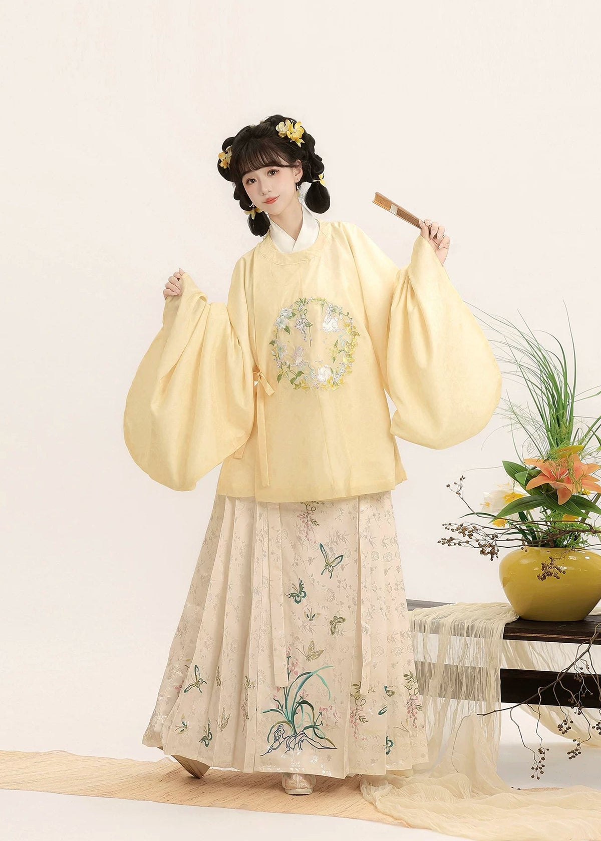 Moonlight Flower | 3-Piece Printed Hanfu (月下花眠)