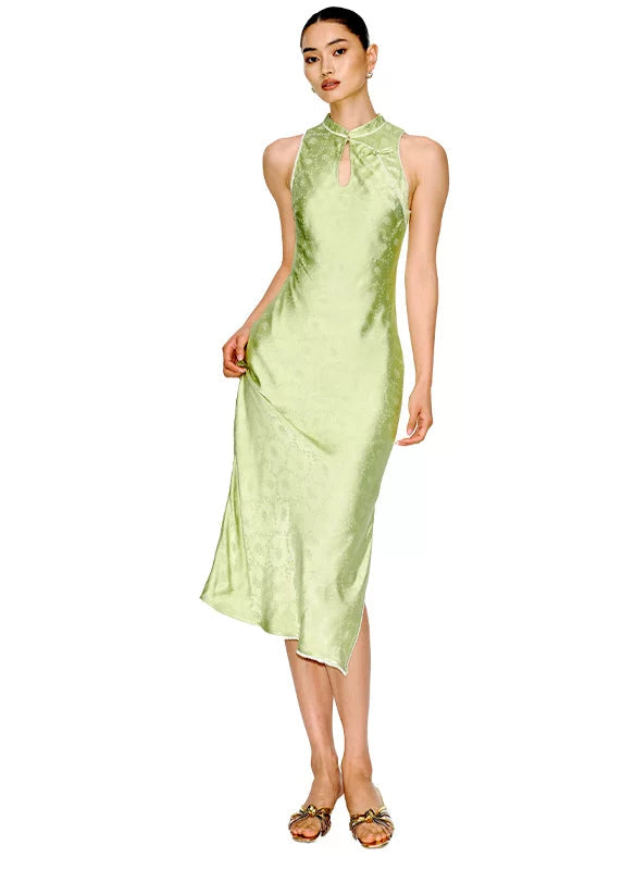 Radiant Blossom | Modern Midi Qipao Dress (夭夭其华)