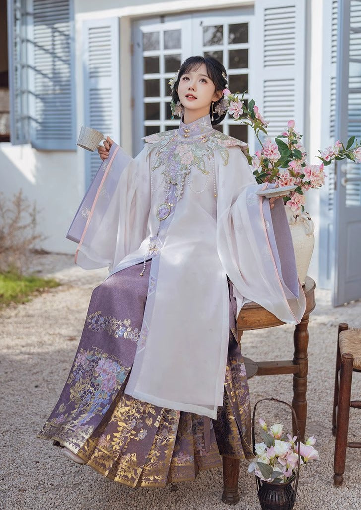 Wisteria Mist | 3-Pieces Hanfu Dress (紫雾青藤)