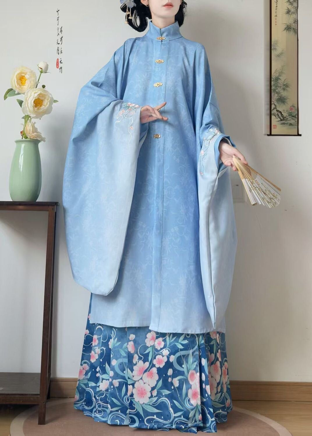 Butterfly Dance | 3-Piece Embroidered Plus Set (苍竹)