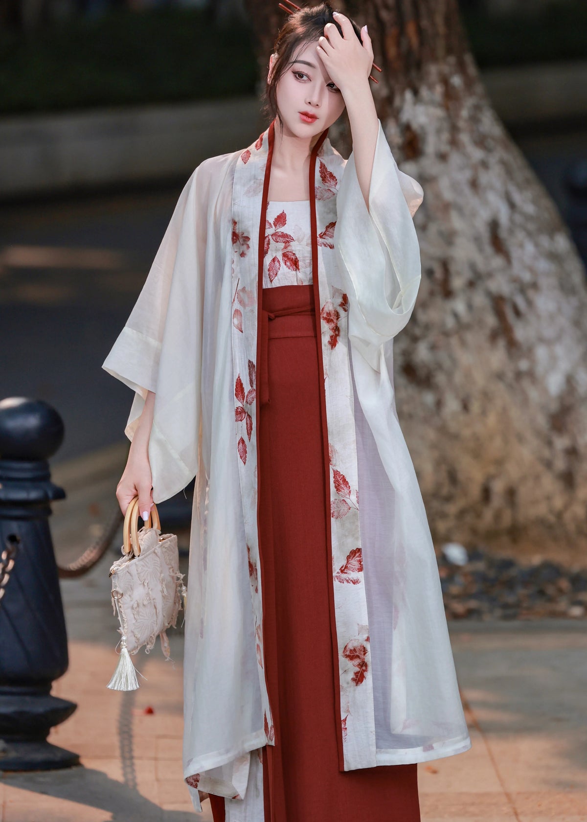 Red Maple | 3-Piece Modern Hanfu Set (红叶)