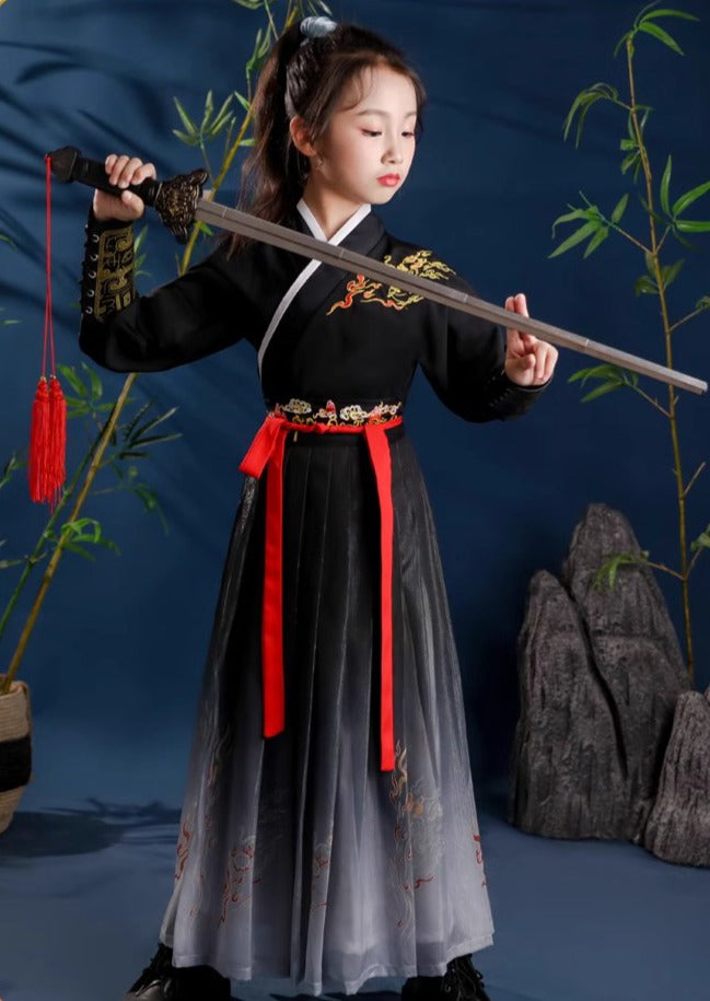 Flame Bird | Kid 3-Pieces Hanfu Set (惊鸿)
