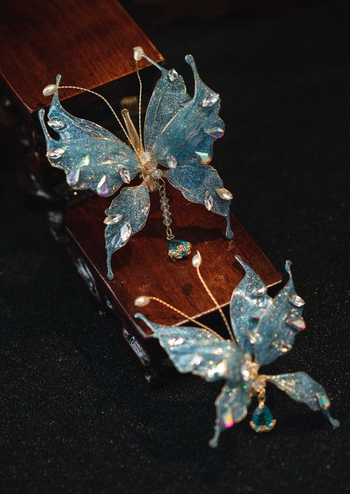 Blue Butterfly | 6-Pieces Fabric Hair Pieces (兰蝶)