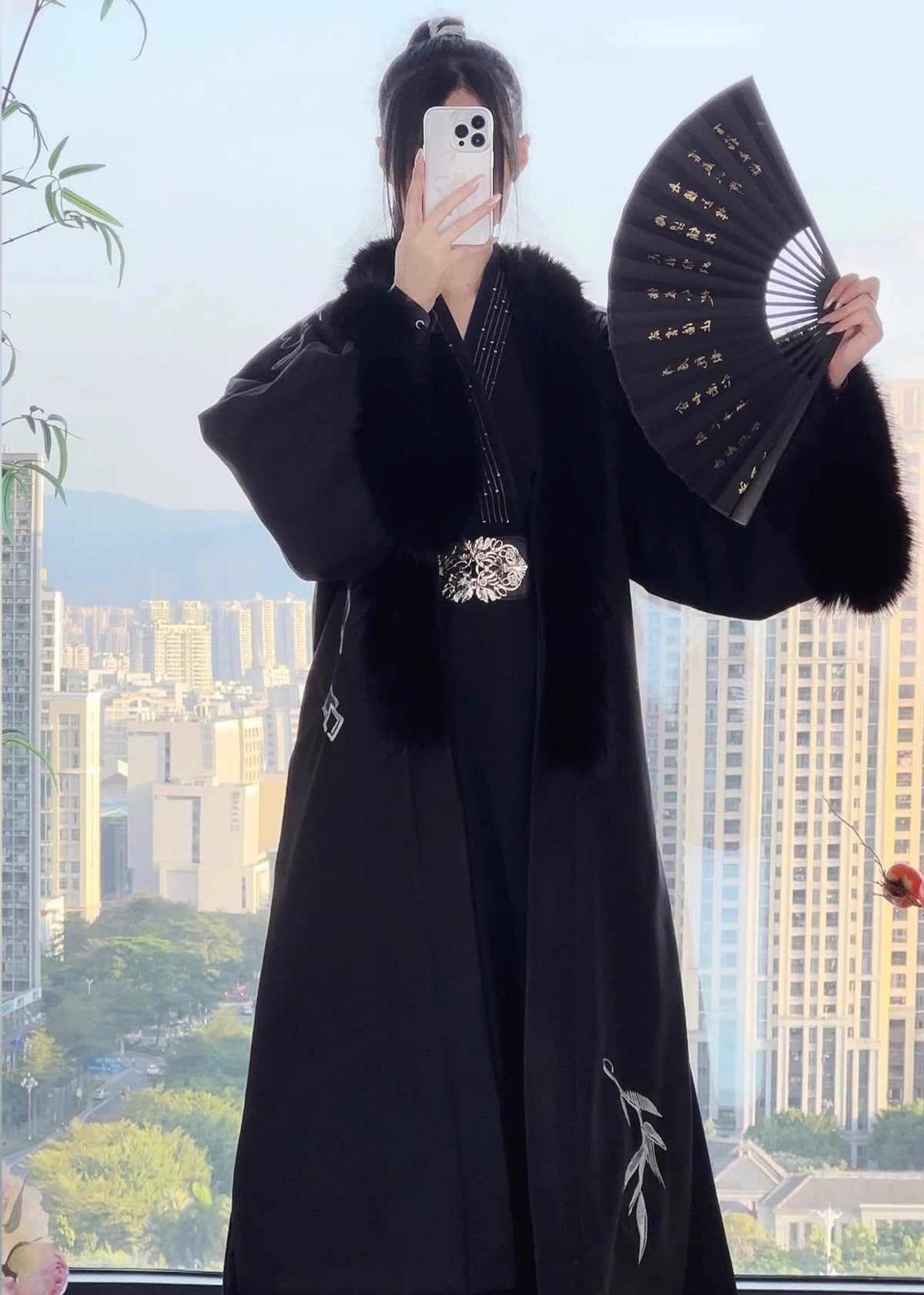 Ink Bamboo | Unisex 6-Pieces Winter Couple Hanfu (墨竹)