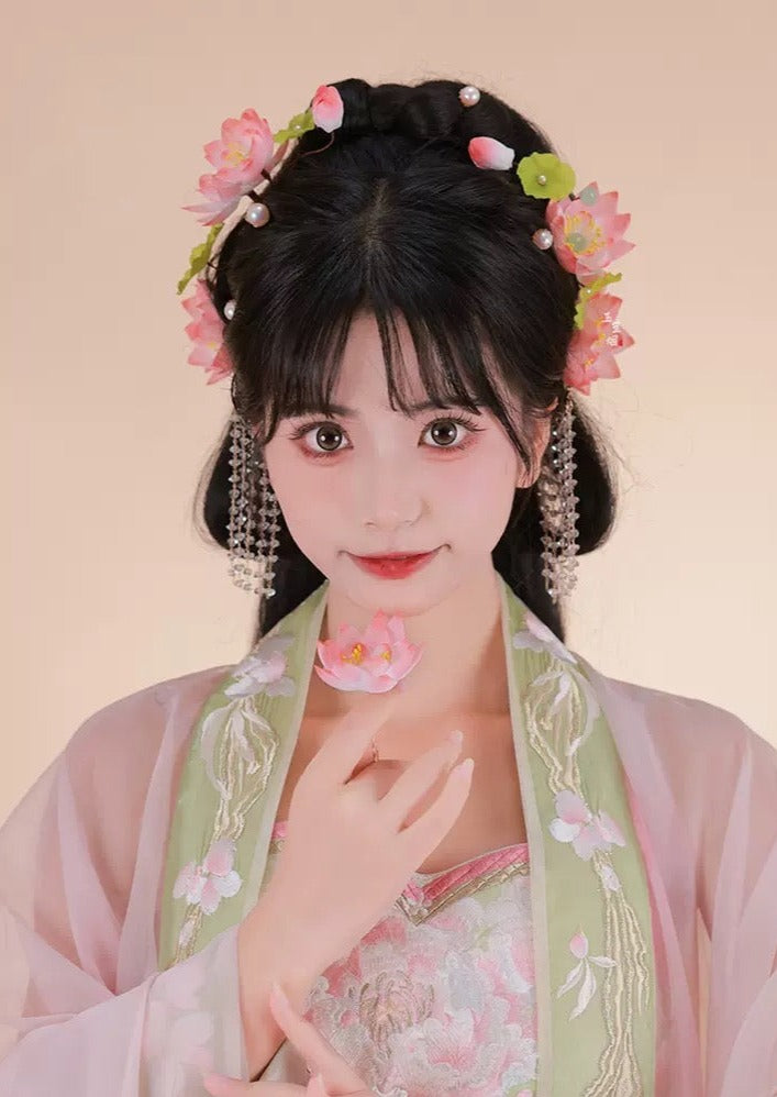 Lotus Fairy | Flower Hair Clips (凌波仙子)