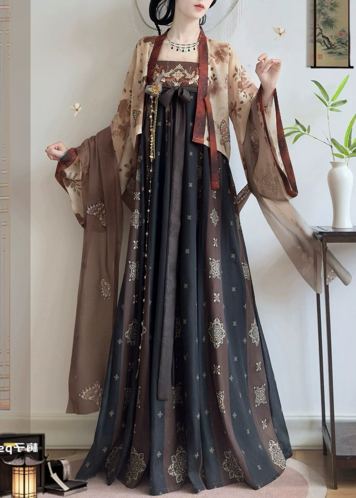 Mediados de verano | Hanfu de 3 piezas más (半夏)