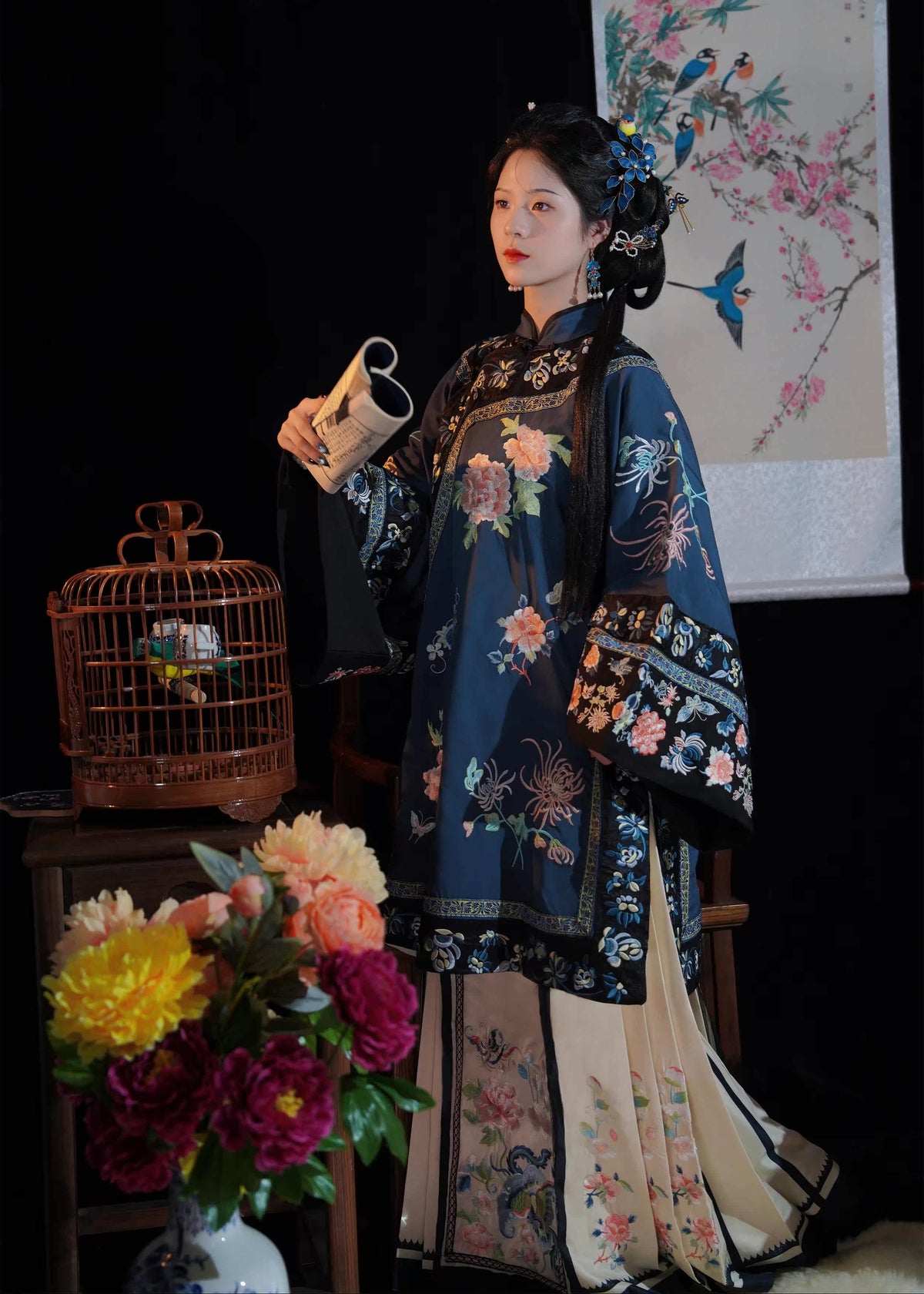 Luna Hazy | Vestido Hanfu Qing de dos piezas (胧月)
