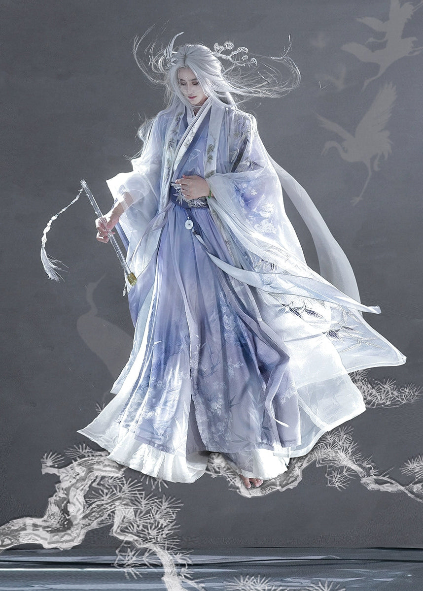 Bamboo Pine | 10-Piece Unisex Hanfu Set (岁寒三友)