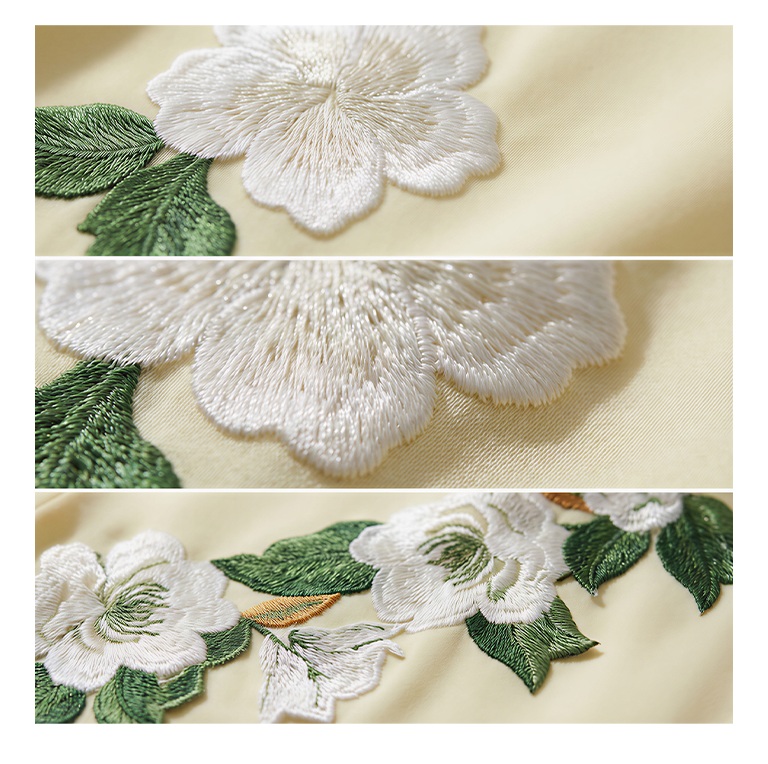 Apricot Rain | Embroidered High-End Modern Qipao (杏雨绣春)