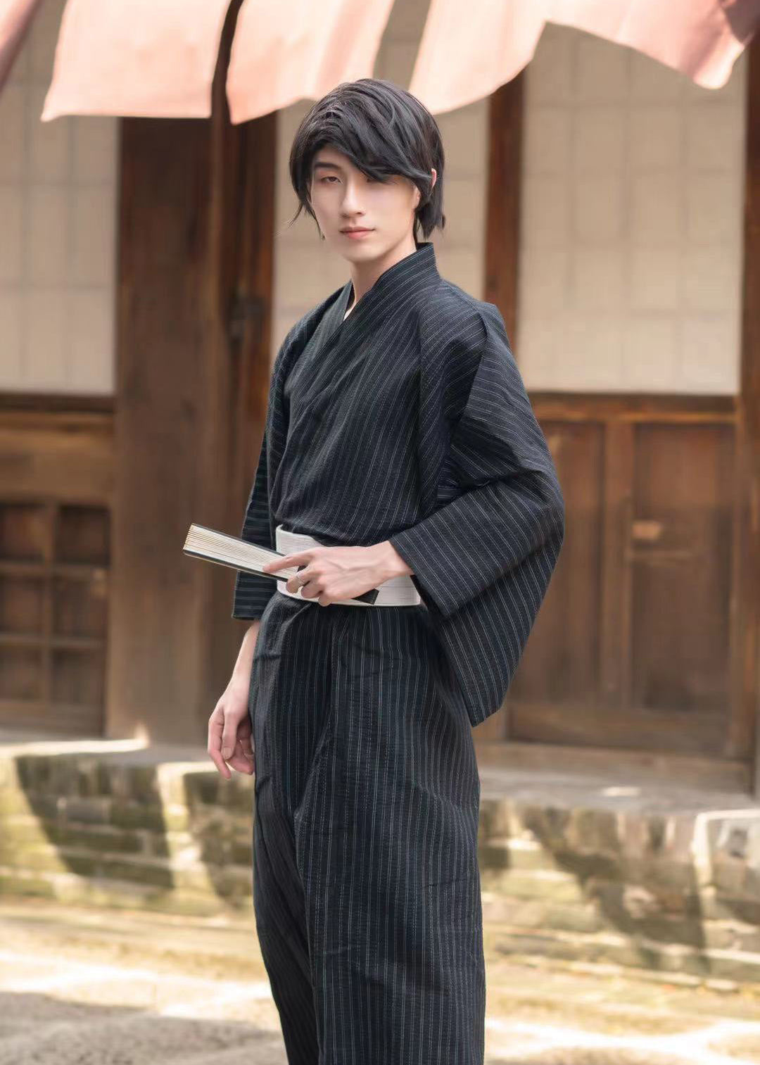 Shadow Warrior | 2-Piece Unisex Linen Kimono (影武者)