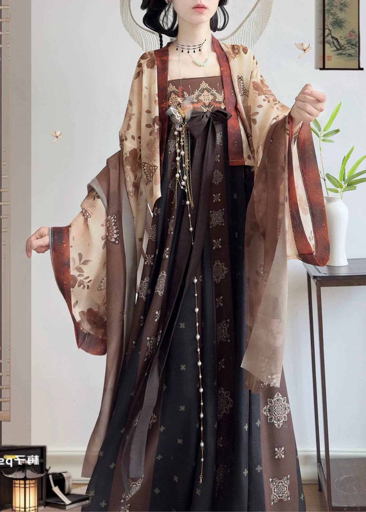 Mediados de verano | Hanfu de 3 piezas más (半夏)