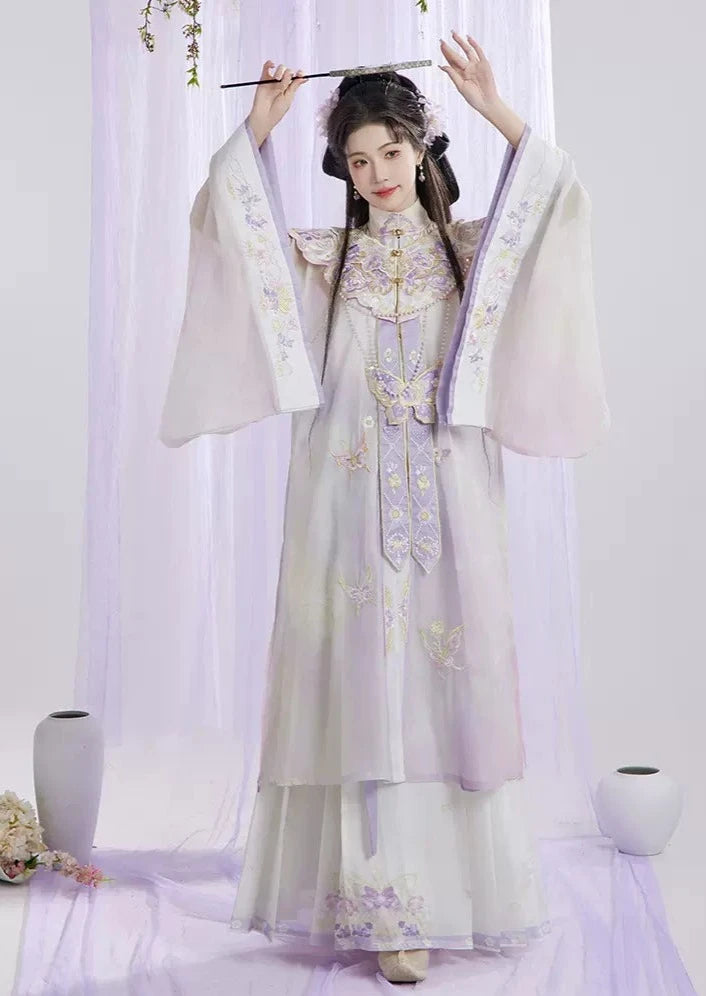 Purple Butterfly | 3-Pieces Embroidered Hanfu (栩栩)