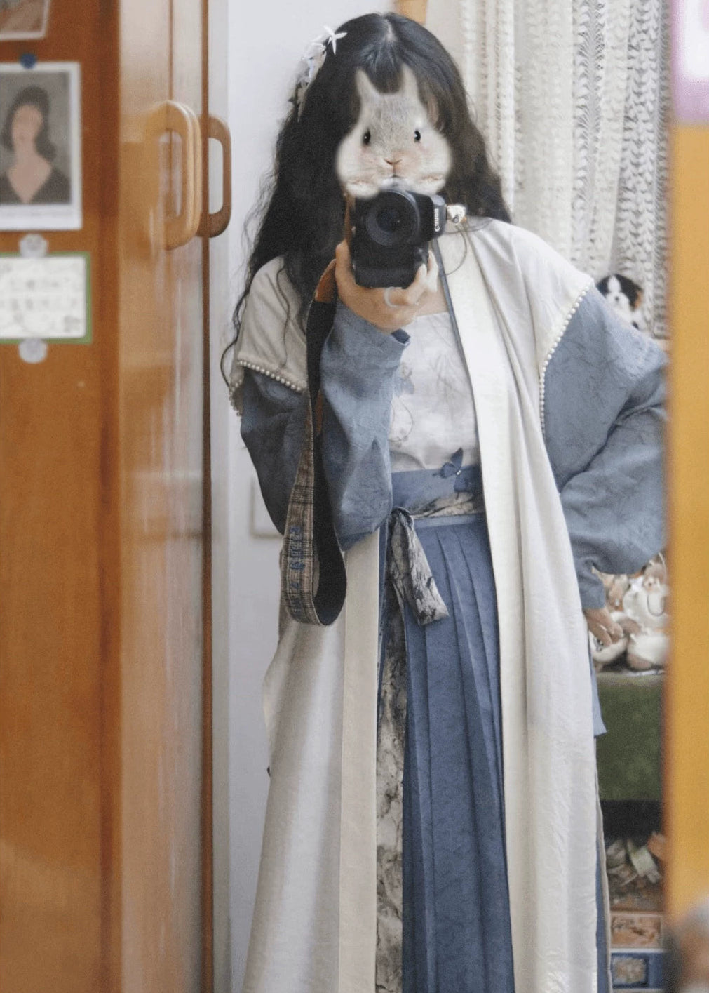Azure Butterfly | 3-Piece Plus Pants Set (蓝蝶)