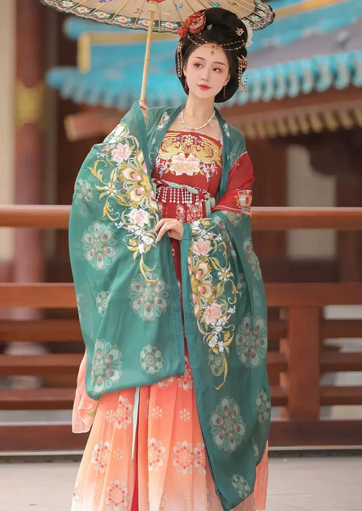 Tang Palace | 3-Pieces Embroidered Hanfu (唐宫花色)