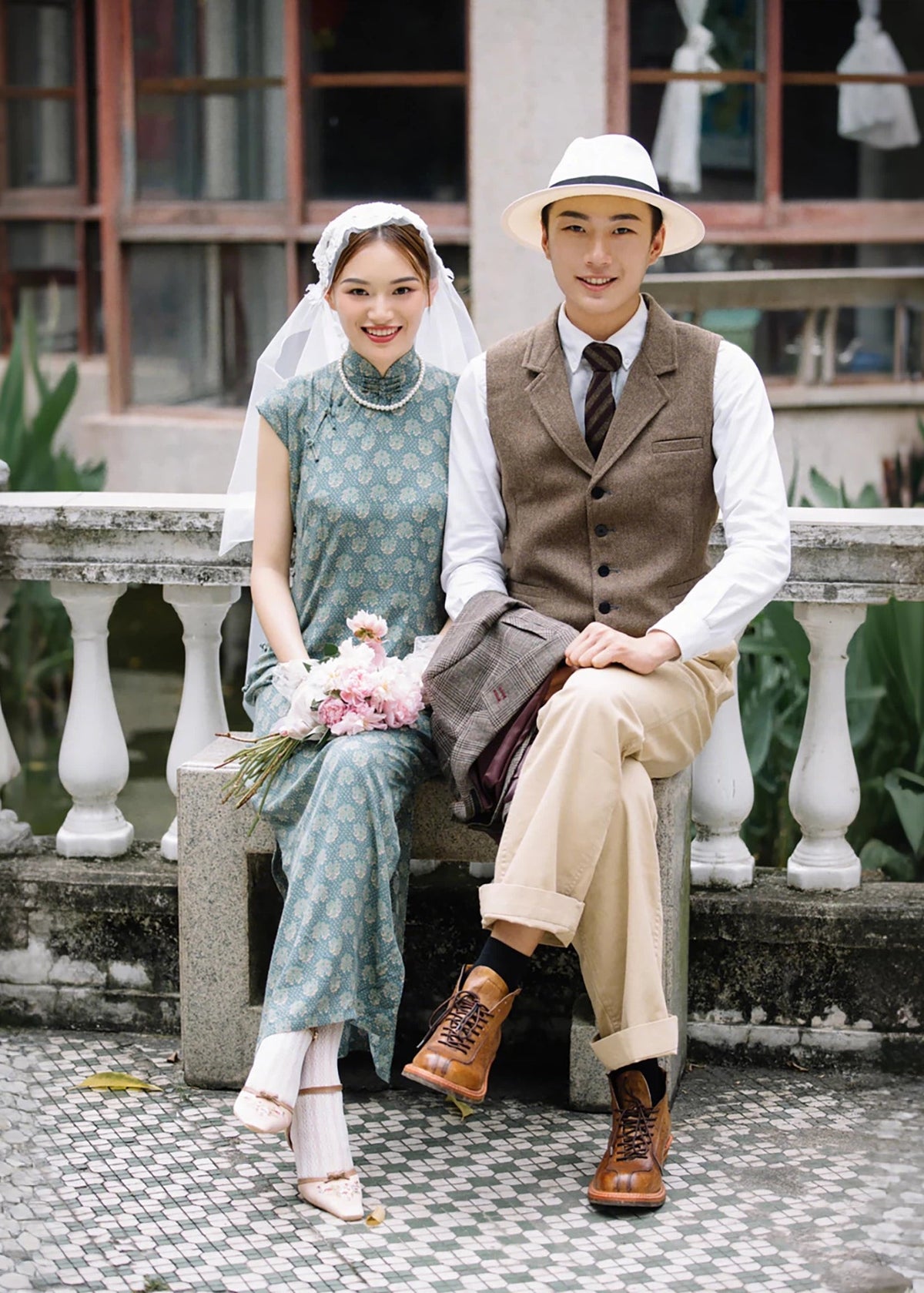 Azure Inkstone | 1930s Hong Kong Style Qipao (青砚)