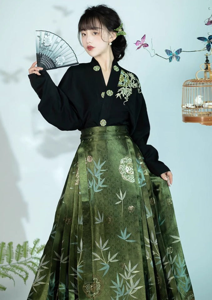 Bamboo Shadow | Modern Ma Mian Skirt (竹影)