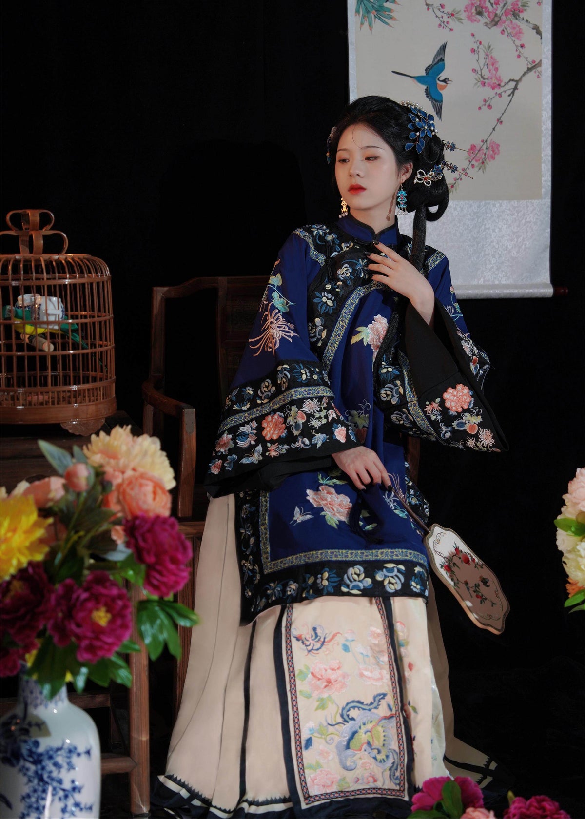Luna Hazy | Vestido Hanfu Qing de dos piezas (胧月)