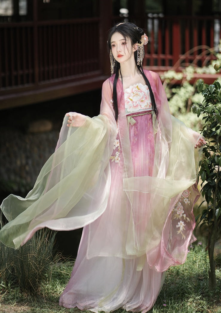 Faint Aroma | Tang Embroidered Hanfu (浮香绕曲)