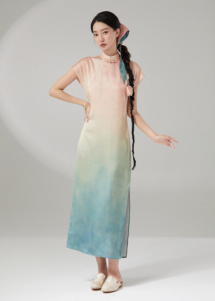 Mountain Shadow | Purple Gradient Modern Qipao (岫影)