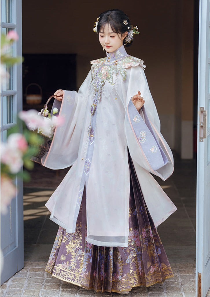 Wisteria Mist | 3-Pieces Hanfu Dress (紫雾青藤)