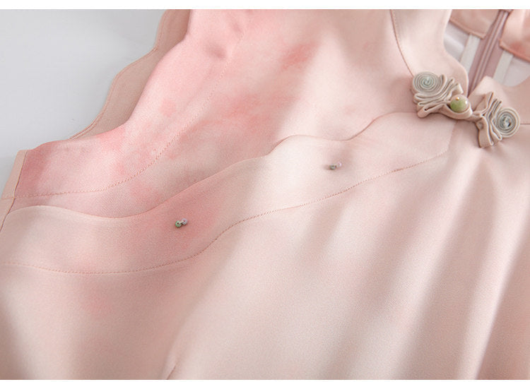 Inkshade | Blush Gradient Modern Qipao (墨影)