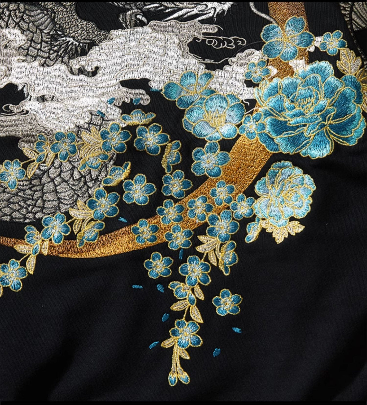 Dragon Moon | Embroidered Unisex Kimono Hoodie (朱雀龙)