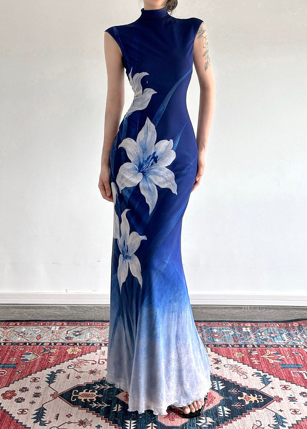 Orchid Pavilion | Maxi Modern Sleeveless Qipao (兰亭)