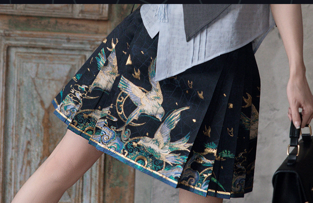 Fairy Deer | 6-Color Modern Short Ma Mian Skirt Collection (仙麓影)