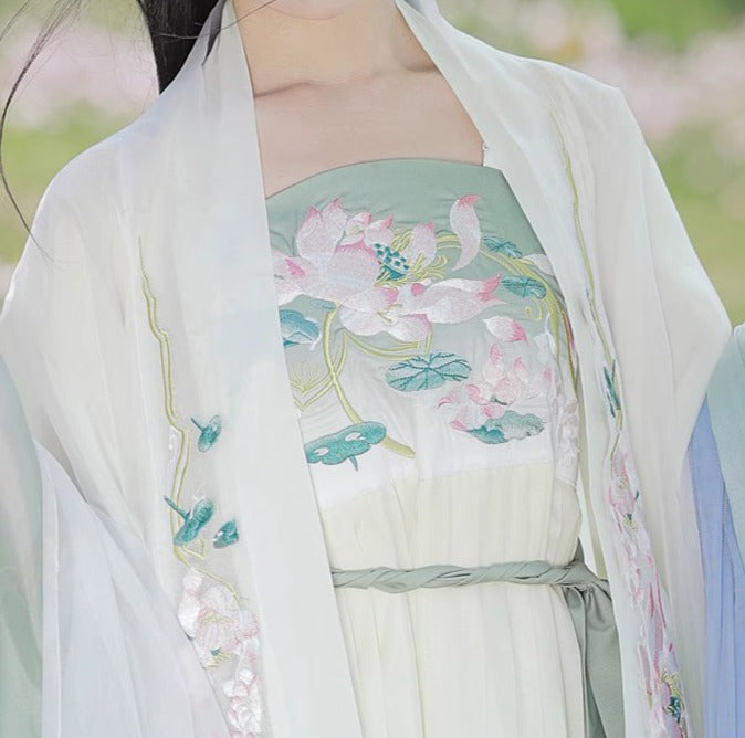 Lotus Fairy | 4-Pieces Embroidered Dress (青荷扶摇)