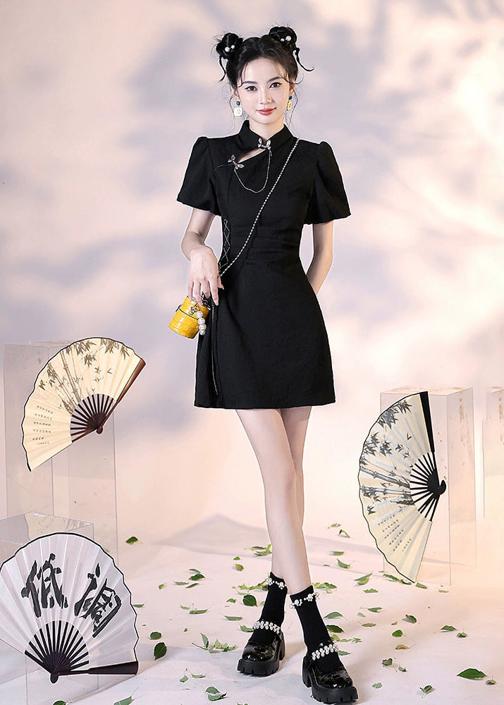 Black Widow | Mini Qipao Dress (黑寡妇)