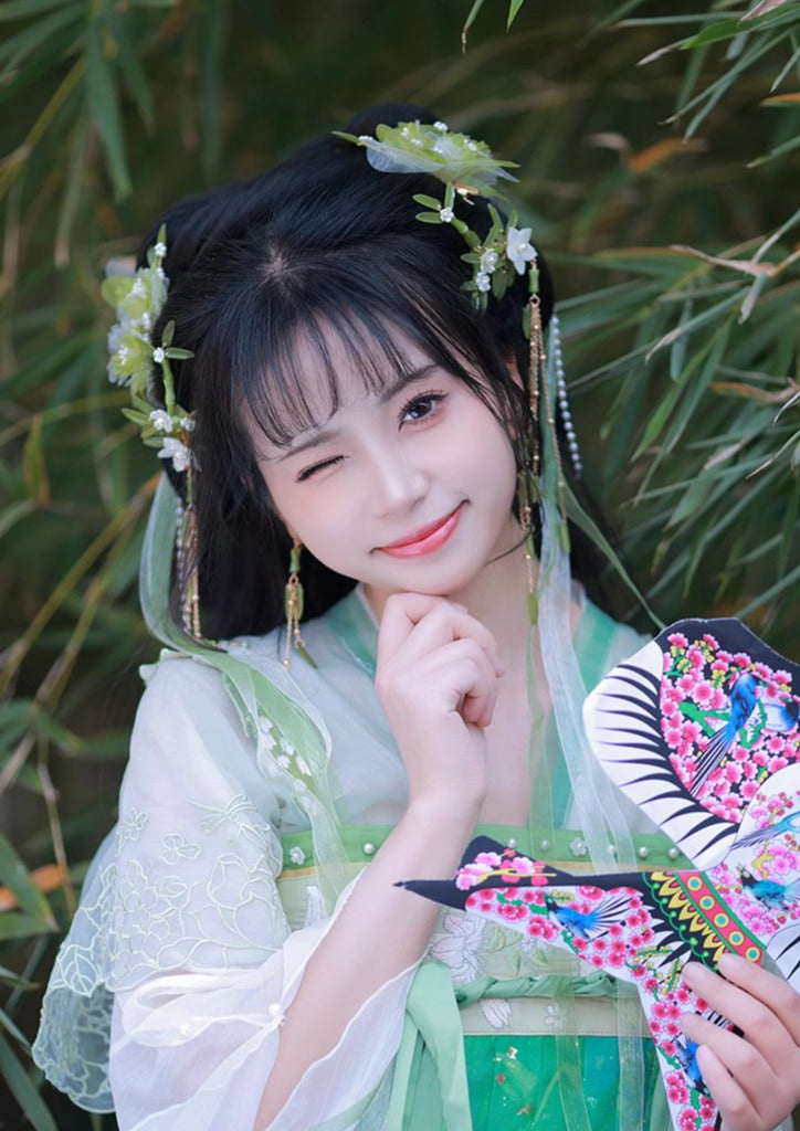 Bamboo Rain | 2 Pcs Hairclips (竹雨潇湘)