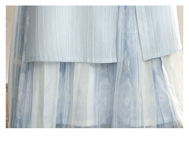 Dyed in Blue| 2-Piece Modern New Chinese Style Sleeveless Summer Dress(染蓝)
