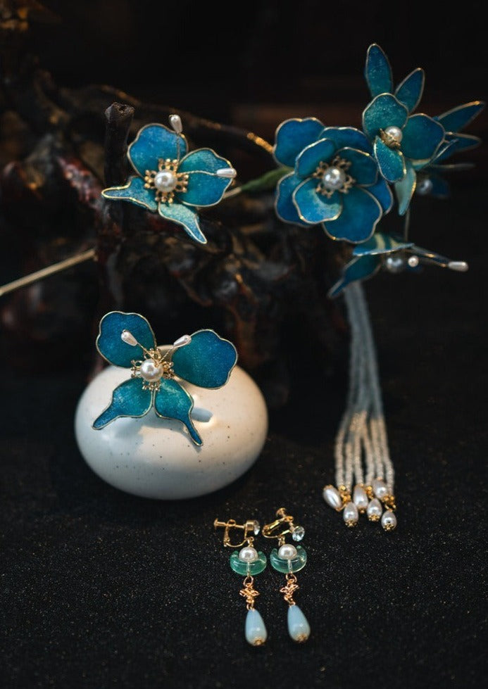 Blue Butterfly | 6-Pieces Fabric Hair Pieces (兰蝶)