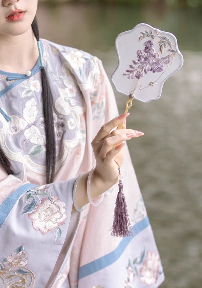 Valley Lily | 4-Colors Embroidered Fan